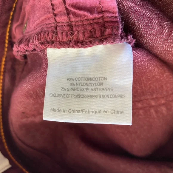 Tory Burch Super Skinny Jean in Burgundy - Picture 4 of 8